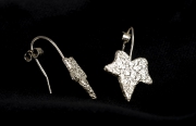 stone leaf drop earrings