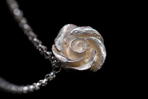 Miranda Swift : Silver Rose necklace